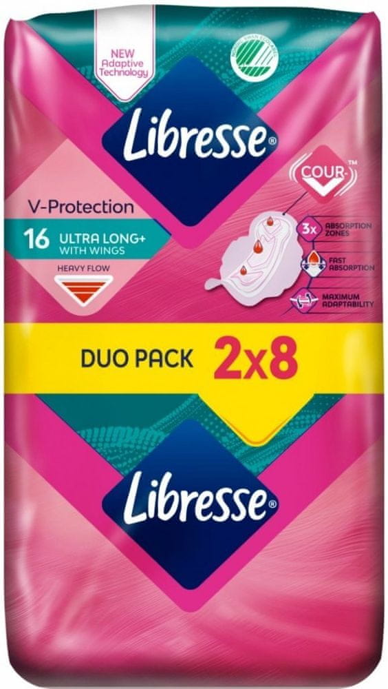 Libresse intímne vložky 2x8 ks Duo Ultra Long+